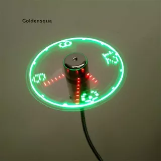 [GSQ] USB Mini Flexible Time LED Clock Fan Usb Clock Fan Gadgets .