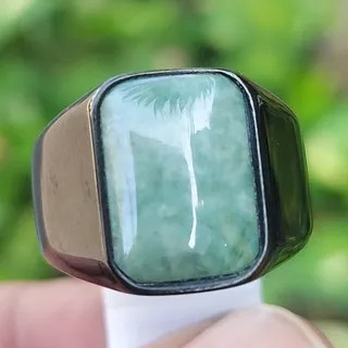 Cincin Batu Giok Asli Type A Natural Jade Jadeite