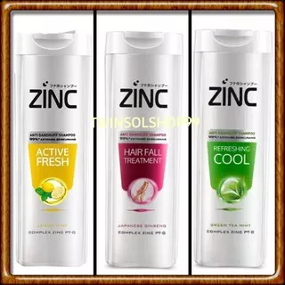 Zinc Shampoo Refreshing Botol 340ml 170ml japanese gingseng/lemon mint/green tea mint