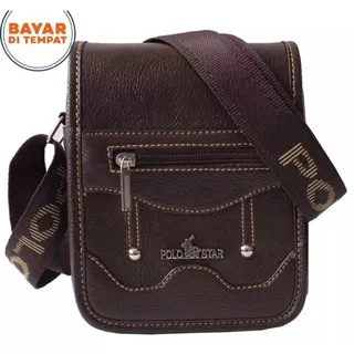 Tas Smartphone Polo Start SM-007 Tas Slempang Pria Tas Slempang Formal Tas Slempang Sintetis-Coffe