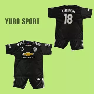 Jersey Kids MU Hitam 2020/2021 / Setelan Bola Anak / Jersey bola anak terbaru / Jersey MU anak