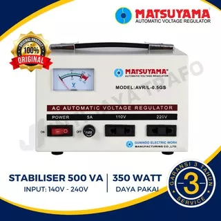 Stabilizer MATSUYAMA 500 Watt 500VA AVR/L-0,5GS Stavolt Stabiliser Listrik Stavol Voltage Regulator
