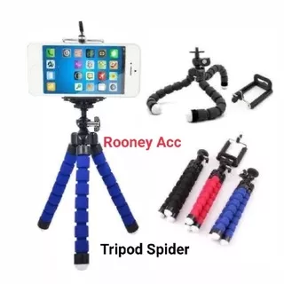 TRIPOD MINI CAMERA/HP + HOLDER U TRIPOD SPIDER FLEXIBLE MINI TRIPOD + HOLDER U VLOG YOUTUBER DAIRING HOLDER SPIDER MINI MULTIMEDIA TERLARIS BONUS HOLDER U MURAH