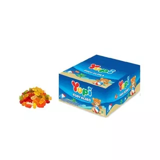 YUPI BABY BEAR BOX ISI 24 SACHET X 7gr, PERMEN YUPI GUMMY JELI, JELLY BABBY BEARS 168 gram BOX ISI 24 PCS X 7 GR