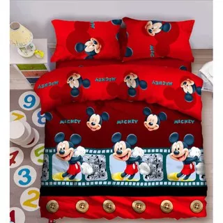 Sprei Fata Signature Red Mickey Seprai Seprei Sprei Fata Ukuran 90x200 & 100x200