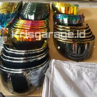 Visor helm shoei z7 x14 xspirit warna blue gold smoke silver rainbow brown coklat embos shoei