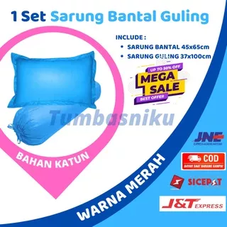 Perlengkapan Kamar Tidur 1 Set Sarung Bantal Guling Hotel Bahan Katun