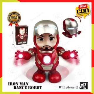 Mainan maenan permainan hadiah kado ulang tahun anak laki laki terbaru murah Robot avenger iron man smart Dance