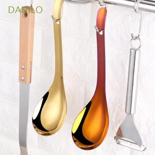 DANILO Large Spoon Ladle 304 Stainless Steel Rice Serving Spoon Soup Spoons Cooking Utensil Tableware Gold Kitchen Home Tablespoons