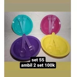 Tupperware Set Piring dan Sendok garpu