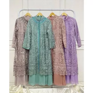 SatriaStore08 / New Collection Priscillia Dress Mewah Banget / Gamis Payet Import Kombinasi Tille Swaroski / Baju Gamis Wanita Texwell / Gamis Premium