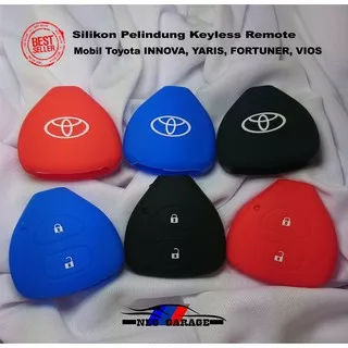 Cover Silicon/Sarung Kunci Kondom Remote Keyshirt Toyota 2 Tombol INNOVA, YARIS, FORTUNER, VIOS