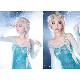 Wig Rambut Anak Elsa Frozen Princess Cosplay Import Premium Quality