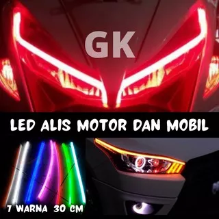 Lampu LED Alis Motor dan Mobil 30cm Elastis