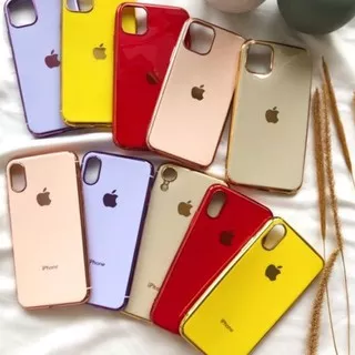 Unik_Trend Metalic Soft Case Glass Look iPhone 6 6S 6Plus 6SPlus 7 7Plus 8 8Plus X XS XR XMax 11 11P