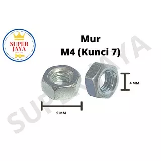 Mur hex nut hex mur hexagon M4 - 10 PCS