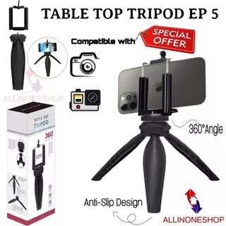 Tripod Mini EP5 / Table Top Tripod EP5 / Tripod Selfie Kamera Plus Holder U Smartphone / Tripod Hp / Tripod Camera