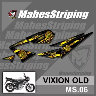 Striping Vixion Old - Stiker Variasi Lis Motor Motif Gold Emas Grafis-06