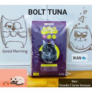 Makanan Kucing BOLT Tuna / Bolt Tuna Ikan / Bolt Tuna Donat / Makanan Kucing BOLT kemasan 1 Kg