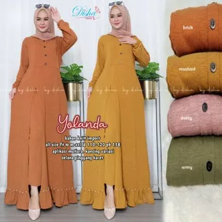 yolanda set dress setelan dress wanita setelan dres muslim setelan dress jumbo