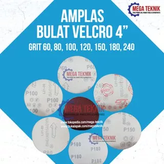 Kertas Amplas Bulat Velcro 4 inch