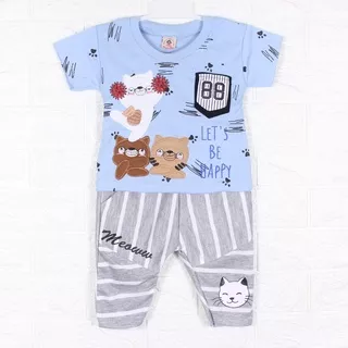 Baju Bayi Laki-Laki Usia 6 Sampai 12 Bulan Setelan Baju Anak Bayi Usia 0 Sampai 12 Bulan Motif Beruang Baju Anak Bayi Laki-Laki Usia 0 sampai 12 Bulan  Setelan Anak Bayi Joger