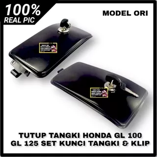 COVER TUTUP TANGKI TENGKI HONDA GL 100 GL 125 SET KUNCI TANGKI DAN KLIP