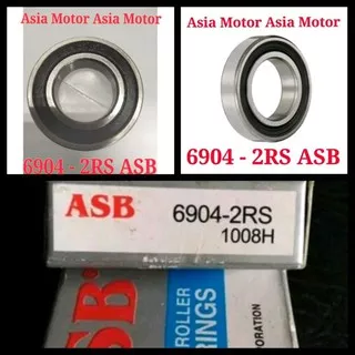 Bearing 6904 2RS ASB Ukuran 20x37x9 mm Bering Laher Laker ASB 6904-2RS 20 x 37 x 9 mm