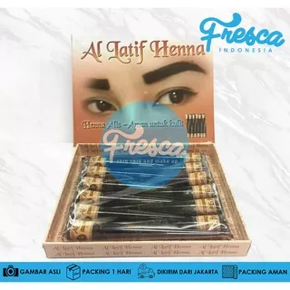 Henna alis al latif original 100% / gambar alis coklat / eyebrow hena / Henna Alis Homemade Murah