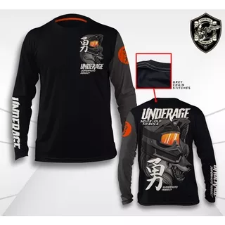 Underage T-Shirt Supermoto Addict Long Sleeve Black Grey | Kaos Motor