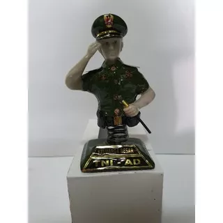Miniatur patung TNI AD loreng | Patung miniatur mobil TNI AD loreng | Pajangan figure kecil TNI AD