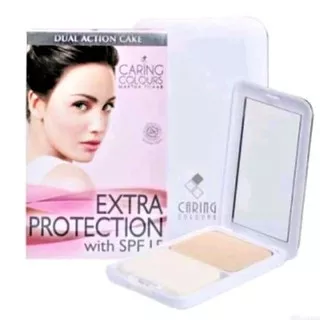 Caring Colours Dual Action Cake Extra Protection - Bedak Caring Extra Protection