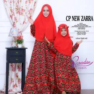 PA NEW ZARRA SERIES RED COUPLE GAMIS KATUN JEPANG MOM_KIDS  MUSLIM USIA 1-9TH RED SERIES