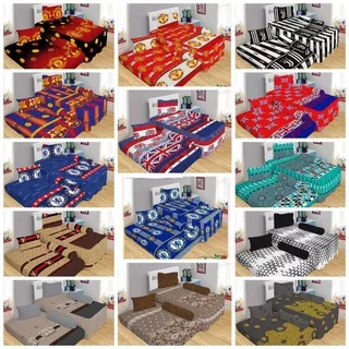 Sprei rumbai lady rose 120x200/single/no 3 motif bola/abstrak/minimalis:Mu,barca,chelsea,juventus,england/london,usa,oscar,louis/louise,gc,hindia/hitam putih,luxio/minimalis coklat,michele/michelle,lolita