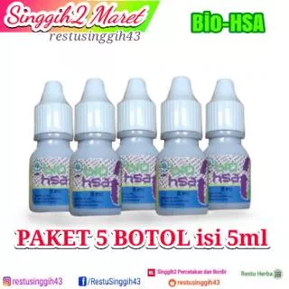 Bio HSA Jamu Tetes Herbal paket botol 5mlx5