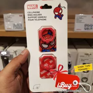 Miniso Marvel Cute Spiderman Universal Phone Ring Bracket iRing 2pcs