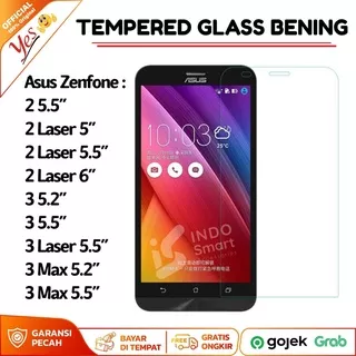 Asus Zenfone 2 3 Laser 5 6 Max 5.2 5.5 Tempered Glass Anti Gores Kaca Bening Screen Guard Yes