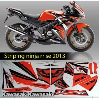 Stiker Striping Kawasaki Ninja RR SE 2013 Orange Printing Laminasi