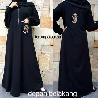 murah New gamis turkey - dress remaja polos - fhasion muslimah- busana muslim wanita - jubah anak dan dewasa - abaya arab saudi  ziper terompa coksu (BR250)
