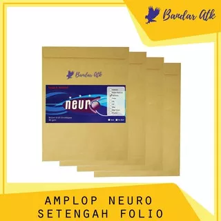 NEURO Amplop Coklat 1/2 FOLIO SEAL - 19 x 25 cm [  1 PACK  ]