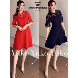 DRESS COTTON BRUKAT YUKO 3529