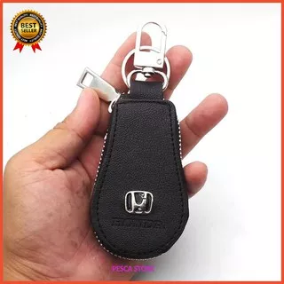 Dompet Gantungan Kunci Kulit Mobil Motor Murah HONDA GK 04 BLACK  Keren Model Terbaru Modern Trend