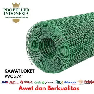 Kawat Loket PVC Kawat Hijau Kawat Ayakan Ram PVC Hijau 3/4 Inch Kawat kandang Ayam Burung