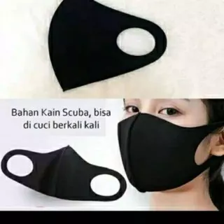 Masker Kain Scuba Polos / Masker Kain Korea / Masker Scuba Dewasa