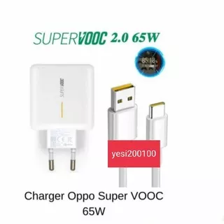 BATAM SHOPPING MALL (ANR) MICRO ANDROID SUPER VOOC / CAS HP OPPO SUPER VOOC 65 WATT / CHARGER OPPO FAST CHARGING ORIGINAL / Travel Charger Oppo Reno Ace 2 65W Original 100 %