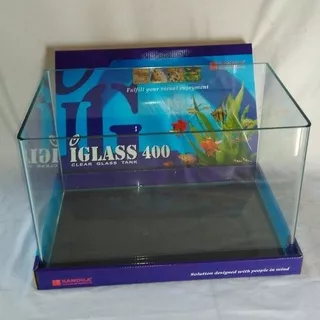 AQUARIUM KANDILA IGLASS 400 TANK KANDILA 40x25x23CM 23L AQUARIUM KACA BENDING KACA LENGKUNG