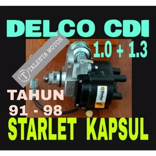 DELCO CDI TOYOTA STARLET KAPSUL 2E 1.0 / 1.3 TAHUN 91 - 98 / BAKPAU / DELKO / DISTRIBUTOR ASSY