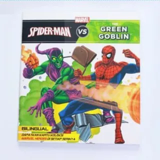 Buku cerita anak Marvel  Spiderman vs Green Goblin ( Bilingual)