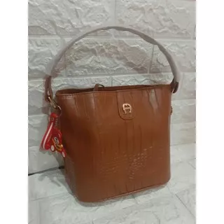 2 buah tas selempang wanita kulit buaya crocodile bag premium import batam murah handbag kulit