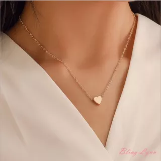 JA01-Love jewelry necklace female Korean version ins simple small clear pendant hip hop chain